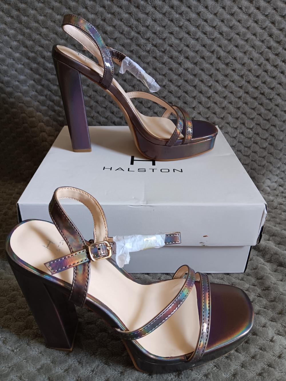 Halston Heritage Women’s Iridescent Platform Sandal - Purple